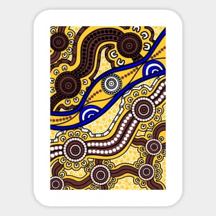 Aboriginal Art - Welcome To Country Sticker